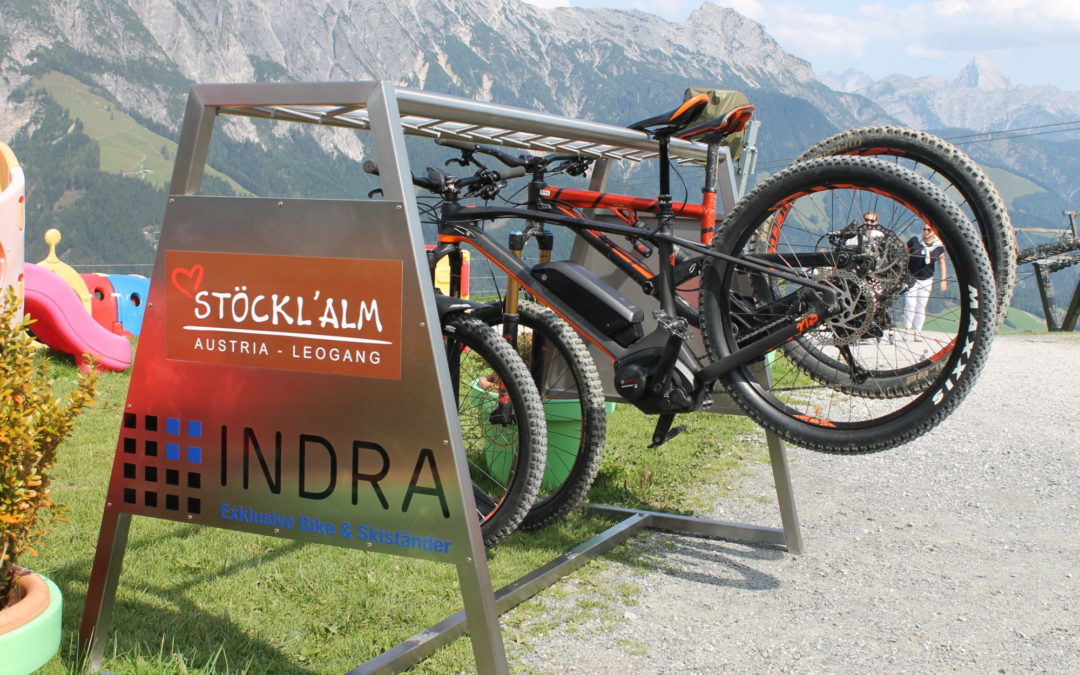 INDRA Mountainbike und Fahrradständer wieder im Einsatz